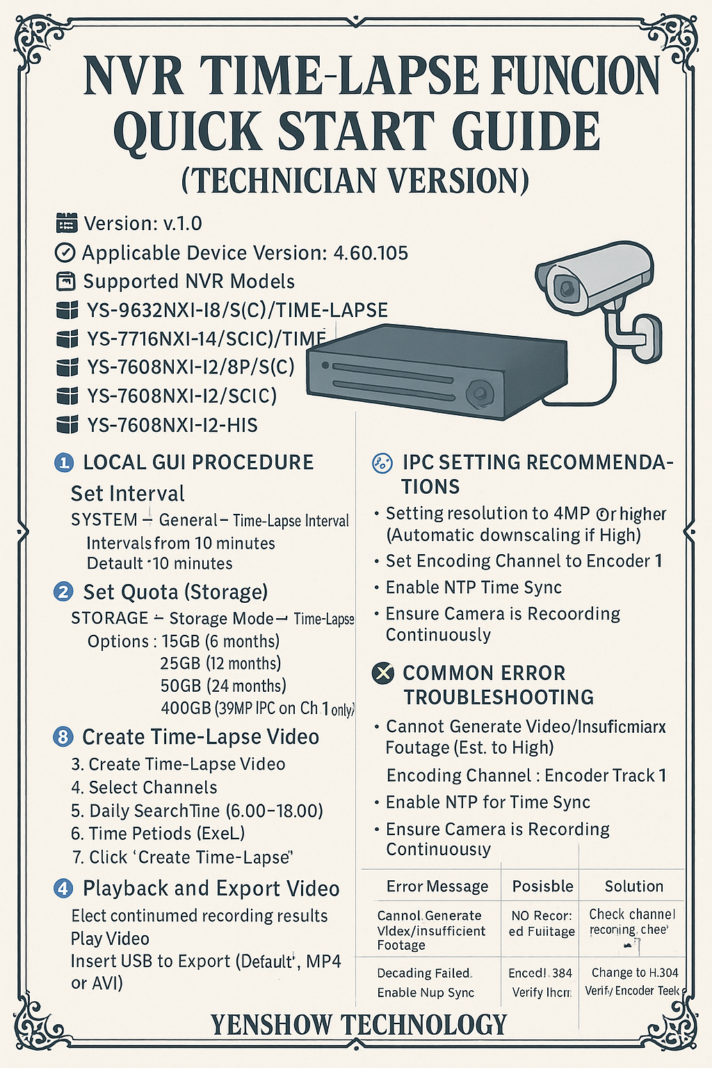 如何利用NVR做縮時錄影