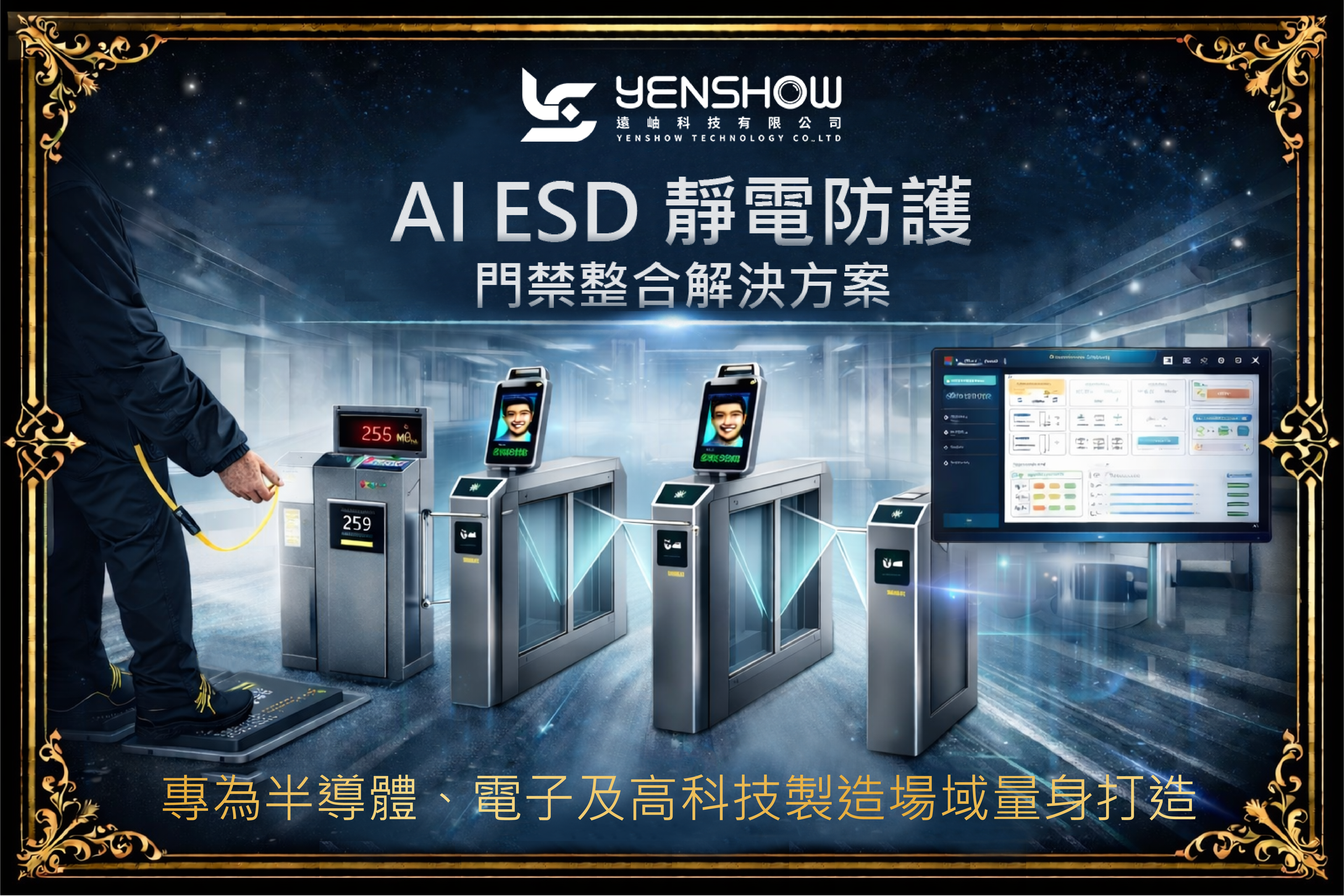 一站式 ESD 靜電防護門禁解決方案